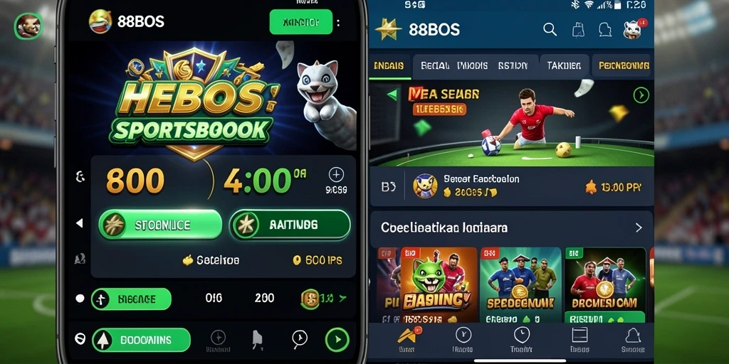 Tampilan utama gameplay Sportsbook dalam aplikasi 88BOS.