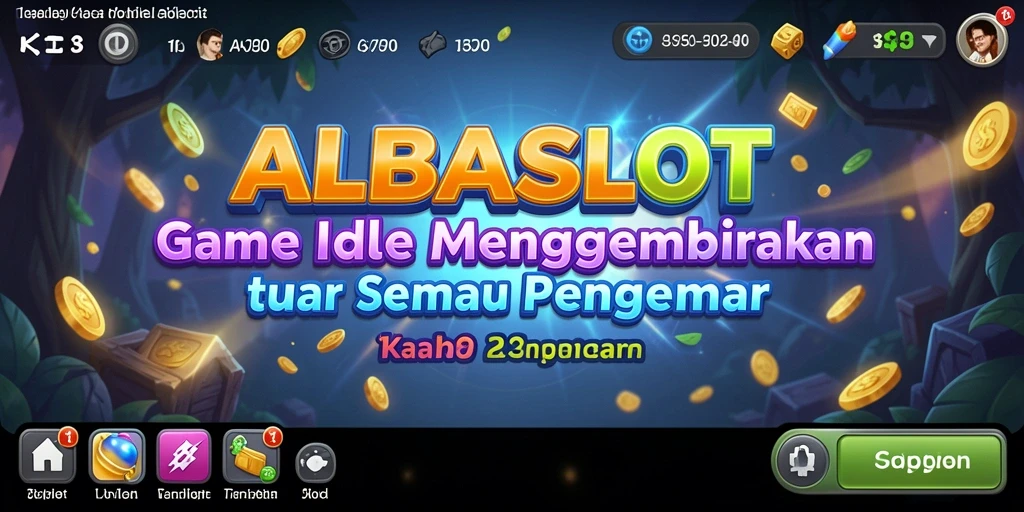 Screenshot menunjukkan gameplay seru ALBASLOT dengan tema slot yang menarik.