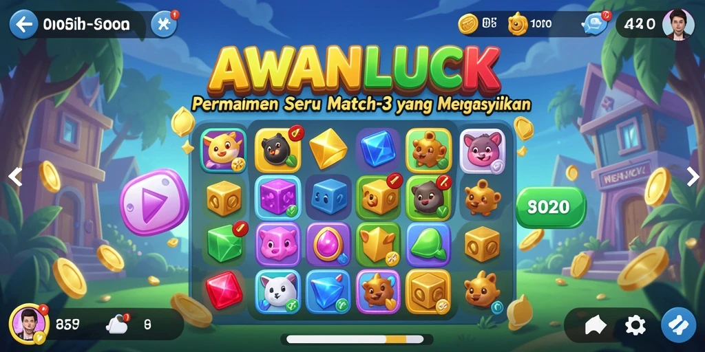Tampilan gameplay AWANLUCK yang memukau dan penuh warna.