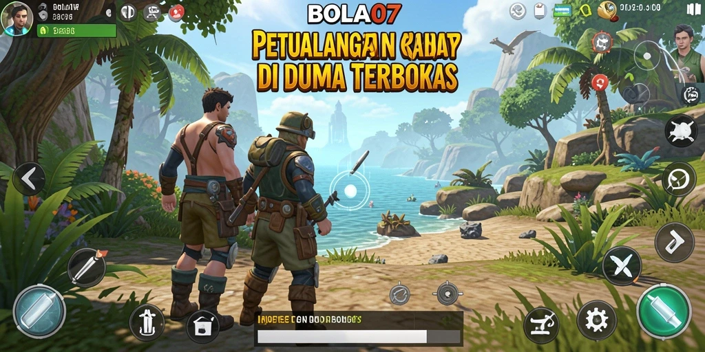 Screenshot gameplay BOLA07 yang menampilkan eksplorasi dunia terbuka.