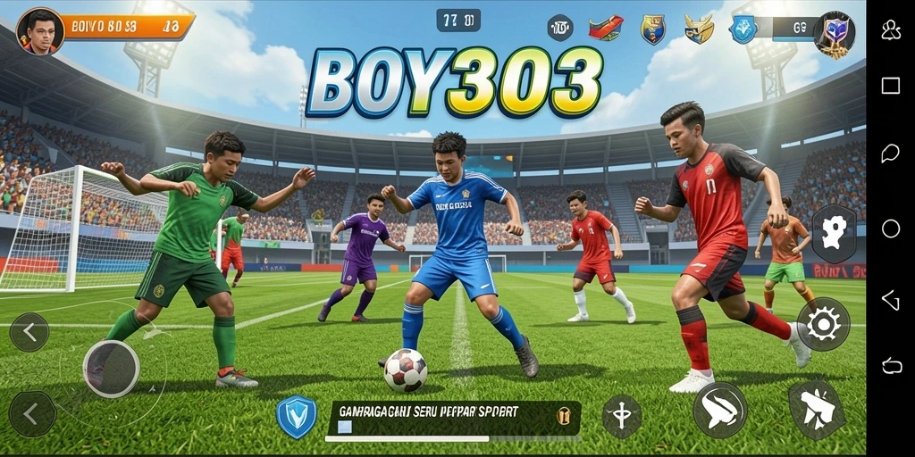 Screenshot menunjukkan aksi seru dalam game BOY303.