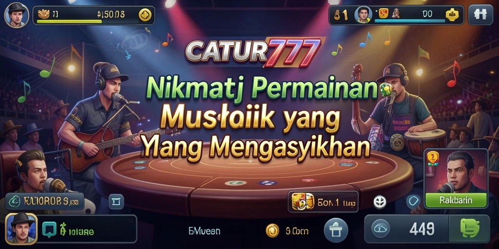 Tampilan menarik gameplay CATUR777 yang menghadirkan musik seru.
