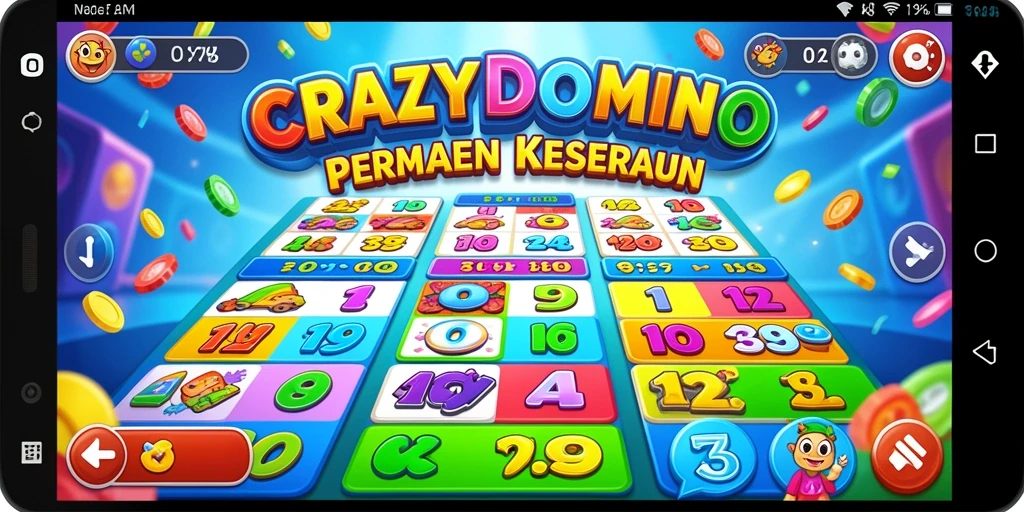 Tampilan gameplay seru di CRAZYDOMINO dengan variasi Bingo.