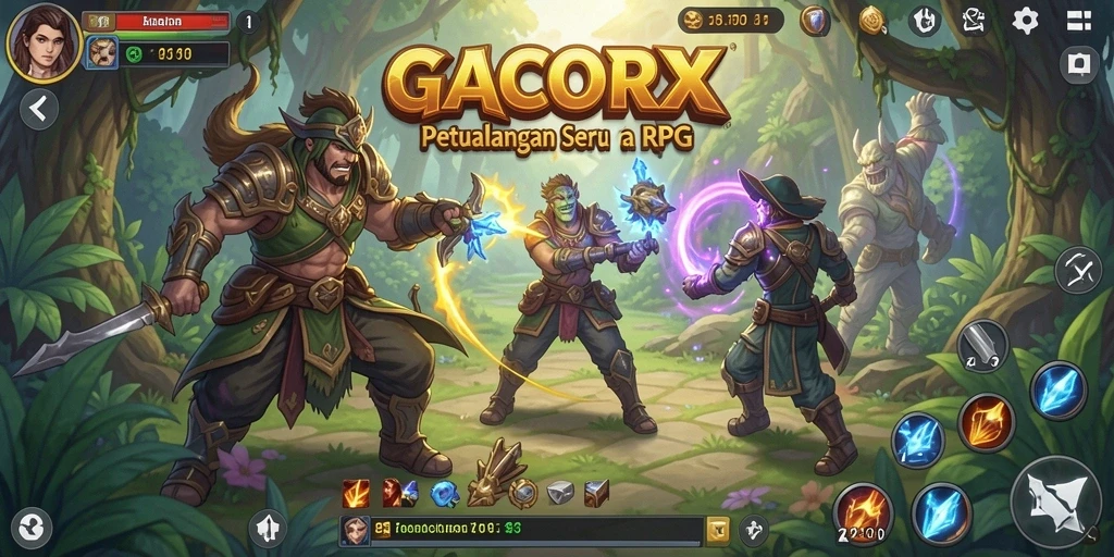 Tampilan gameplay seru dan penuh aksi di GACORX.