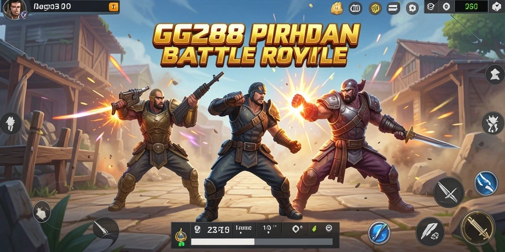 Screenshot gameplay GG288 menunjukkan aksi seru dalam pertarungan Battle Royale.