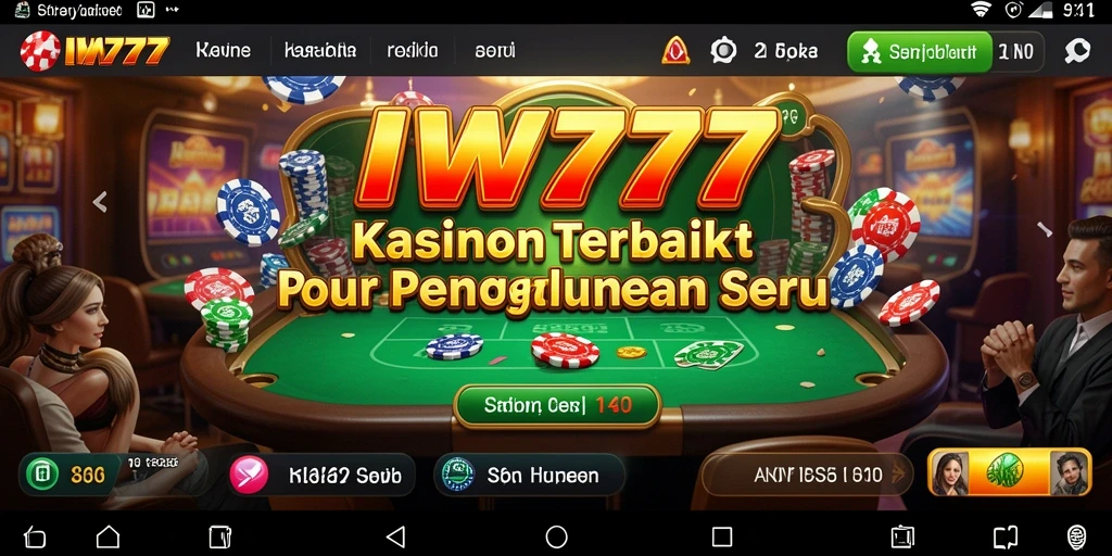 Screenshot IW777 menampilkan momen seru permainan kasino.