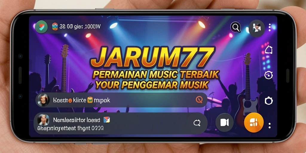 Tampilan gameplay seru dari JARUM77 dengan alat musik yang interaktif.
