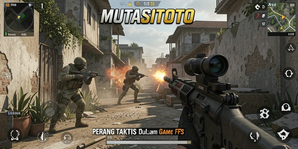 Tampilan gameplay yang menakjubkan dari MUTASITOTO dengan aksi FPS yang intens.