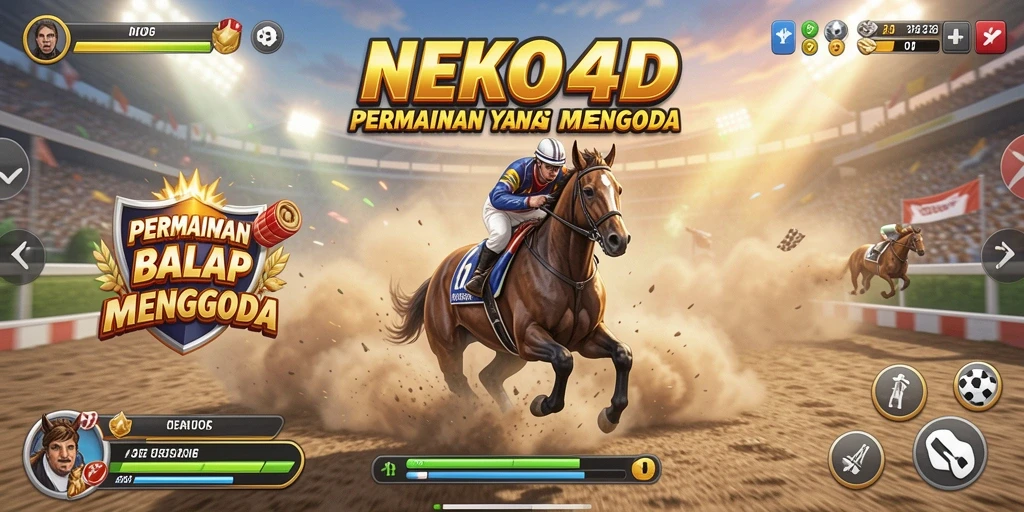 Tampilan gameplay balap dari NEKO4D yang menegangkan dan seru.