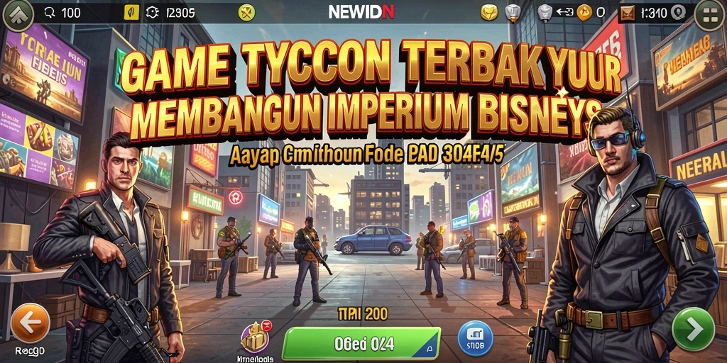Tangkapan layar gameplay <strong>NEWIDN</strong> yang menunjukkan manajemen bisnis yang intens.