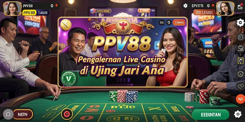 Gameplay Live Casino PPV88 dengan dealer profesional dan interaksi real-time.