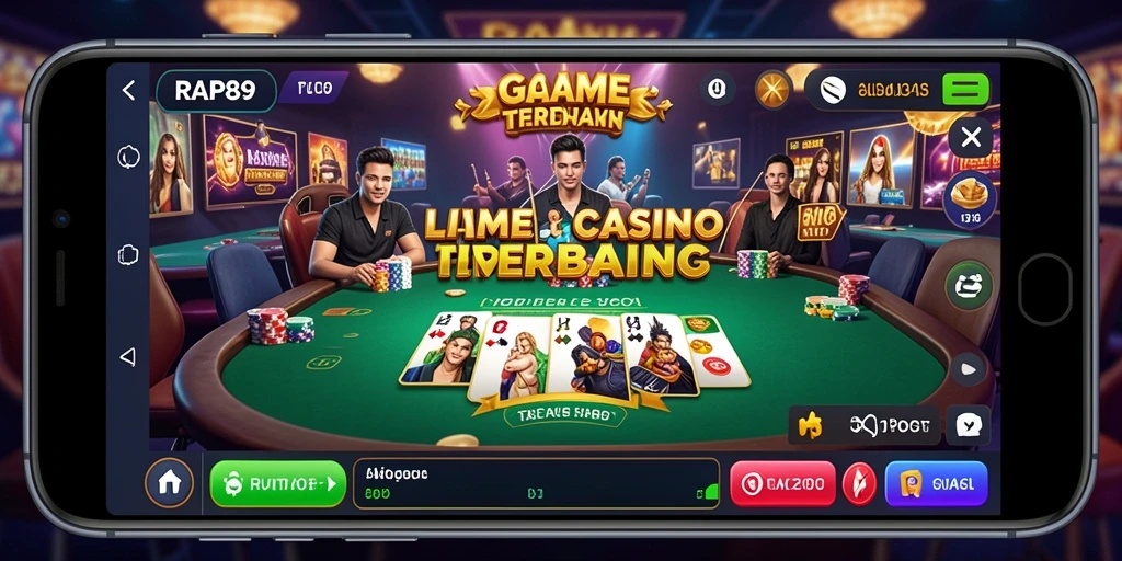 Tampilan gameplay menampilkan dealer langsung di RAP89.