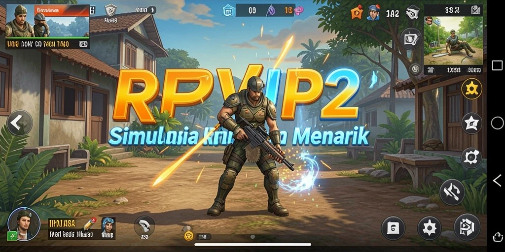 Tampilan utama gameplay RPVIP2 dengan aktifitas menarik.