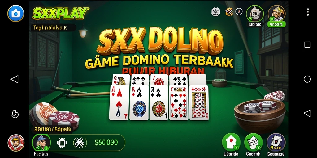 Screenshot SXXPLAY menampilkan aksi seru permainan Domino.