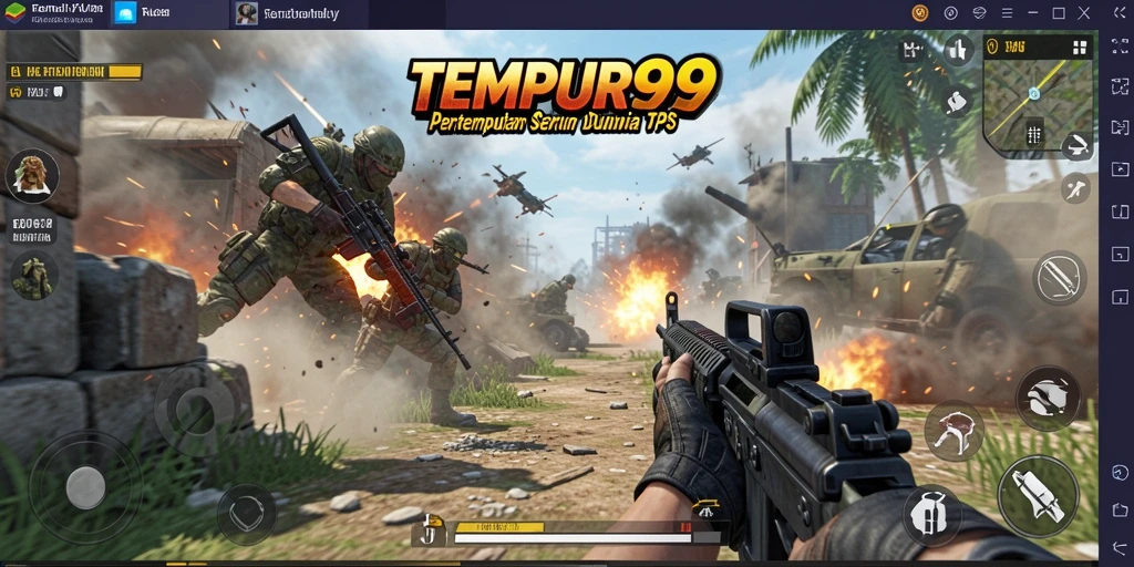 Screenshot menampilkan aksion seru gameplay TPS TEMPUR99.